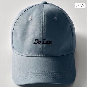 NWOT Merit Beauty Do Less Embroidered Baseball Cap - Light Blue